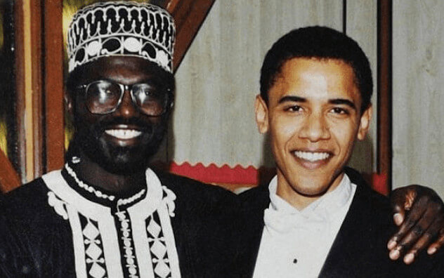 Malik with his half-brother, Barack Obama